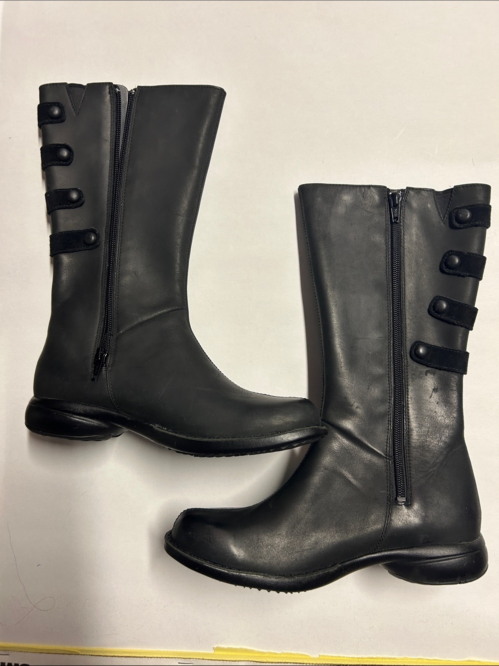 Merrell Black Mid-Calf Side-Zip Heeled Boots